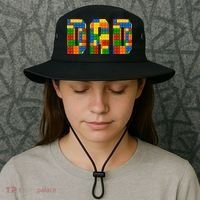 Funny Lego Builder Dad Bucket Hat thumb 3