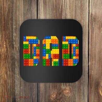 Funny Lego Builder Dad Coaster