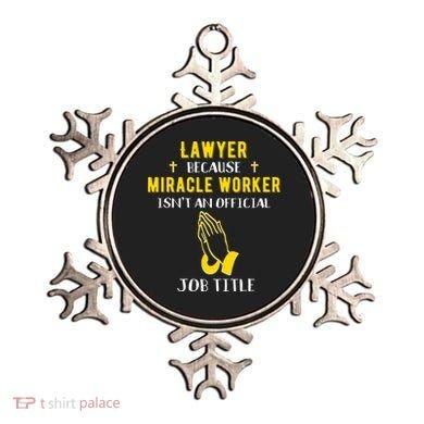Funny Lawyer Because Miracle Worker Isn't A Job Title Law Gi Gift Ornament