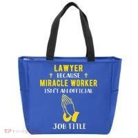 Funny Lawyer Because Miracle Worker Isn't A Job Title Law Gi Gift Tote Bag thumb 0