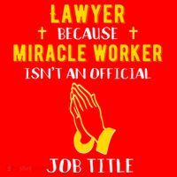 Funny Lawyer Because Miracle Worker Isn't A Job Title Law Gi Gift Santa Hat thumb 1