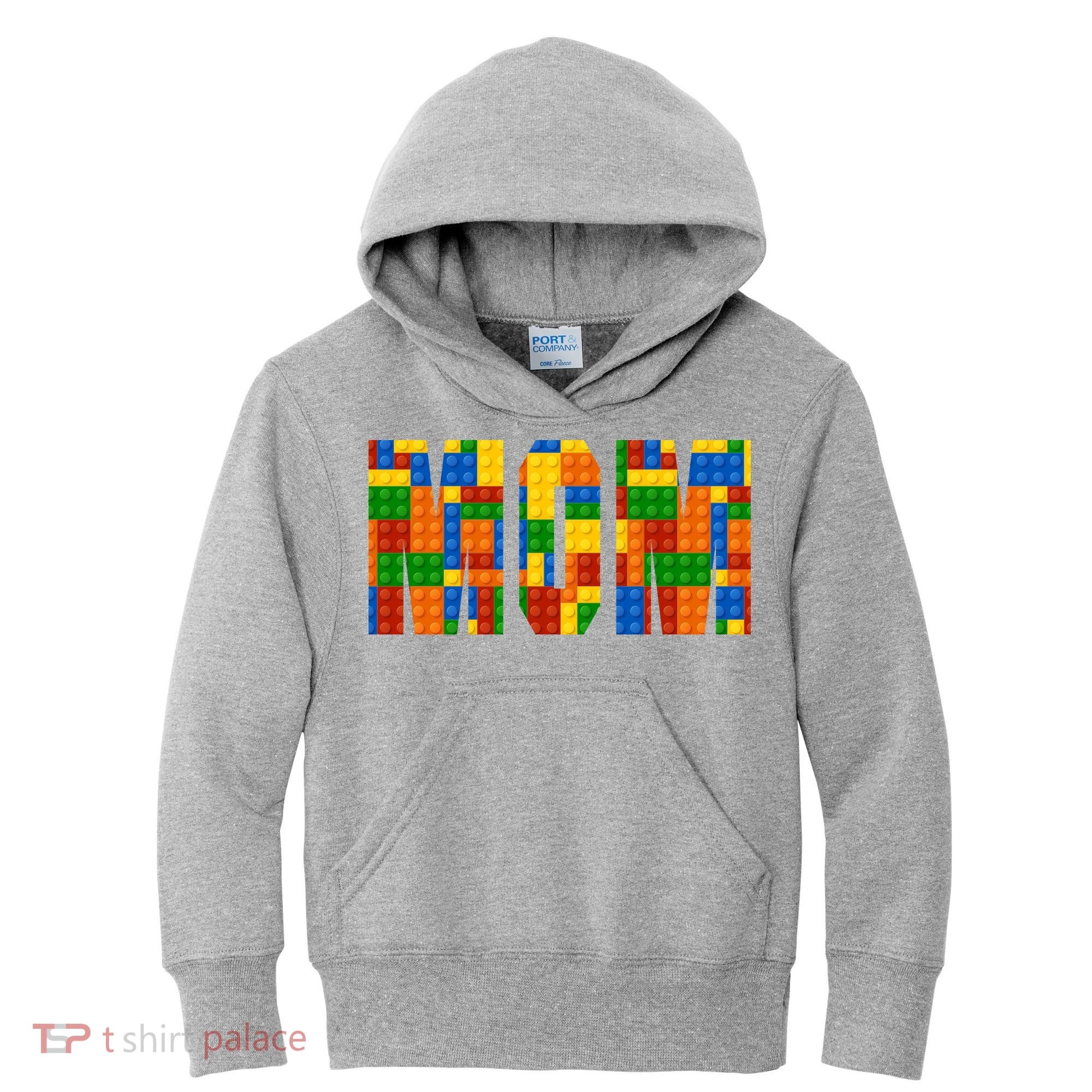 Funny Lego Builder Mom Kids Hoodie