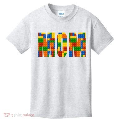 Funny Lego Builder Mom Kids T-Shirt
