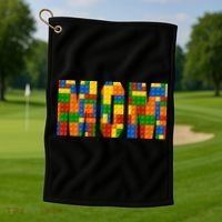 Funny Lego Builder Mom Golf Towel thumb 1