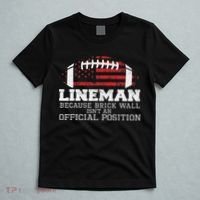 Football Lineman Because Brick Wall O Line D Line Lineman T-Shirt thumb 5