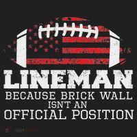 Football Lineman Because Brick Wall O Line D Line Lineman Beanie thumb 2