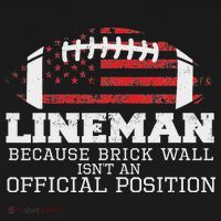 Football Lineman Because Brick Wall O Line D Line Lineman Women's Hoodie thumb 2