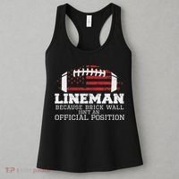 Football Lineman Because Brick Wall O Line D Line Lineman Women's Tank Top thumb 3