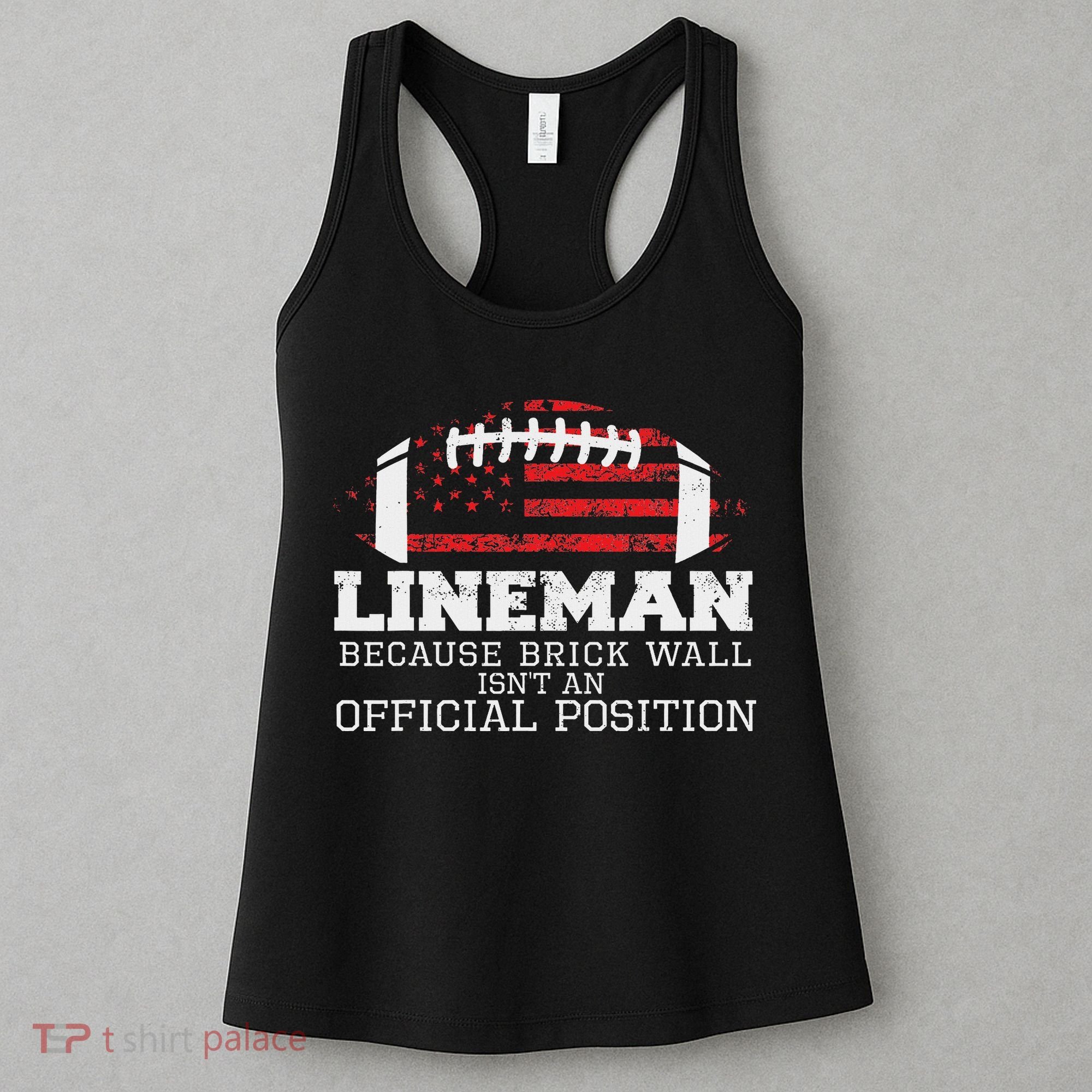 Football Lineman Because Brick Wall O Line D Line Lineman Women's Tank Top