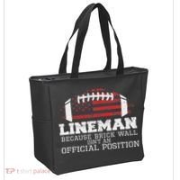 Football Lineman Because Brick Wall O Line D Line Lineman Tote Bag thumb 2