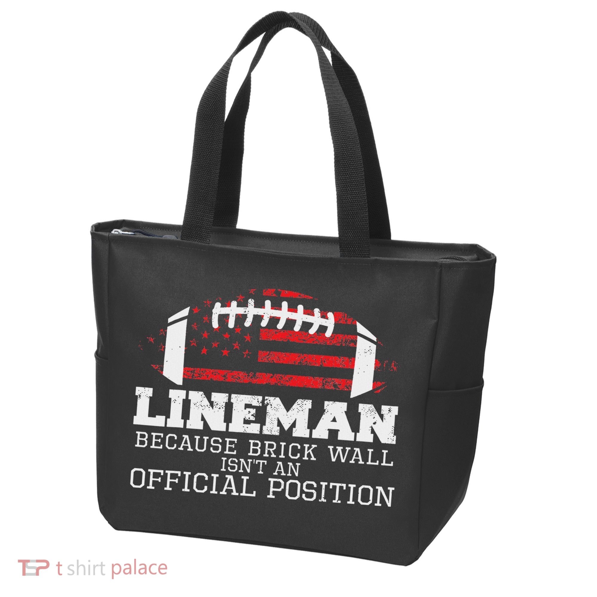 Football Lineman Because Brick Wall O Line D Line Lineman Tote Bag