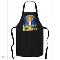 Funny Liberty Biberty Ostrich Sunglasses Humor Blue Apron thumb 0