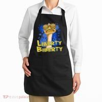 Funny Liberty Biberty Ostrich Sunglasses Humor Blue Apron thumb 2