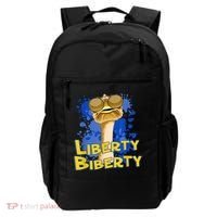 Funny Liberty Biberty Ostrich Sunglasses Humor Blue Backpack thumb 0