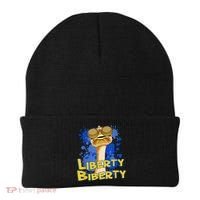 Funny Liberty Biberty Ostrich Sunglasses Humor Blue Beanie thumb 0