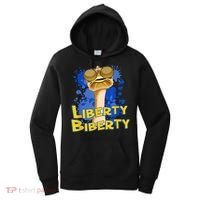 Funny Liberty Biberty Ostrich Sunglasses Humor Blue Women's Hoodie thumb 0