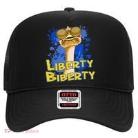 Funny Liberty Biberty Ostrich Sunglasses Humor Blue Hat thumb 0