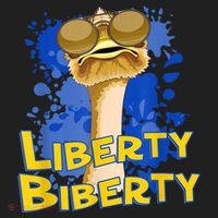 Funny Liberty Biberty Ostrich Sunglasses Humor Blue Hat thumb 2