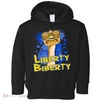 Funny Liberty Biberty Ostrich Sunglasses Humor Blue Toddler Hoodie thumb 0