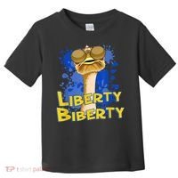 Funny Liberty Biberty Ostrich Sunglasses Humor Blue Toddler T-Shirt thumb 0