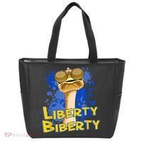 Funny Liberty Biberty Ostrich Sunglasses Humor Blue Tote Bag thumb 0