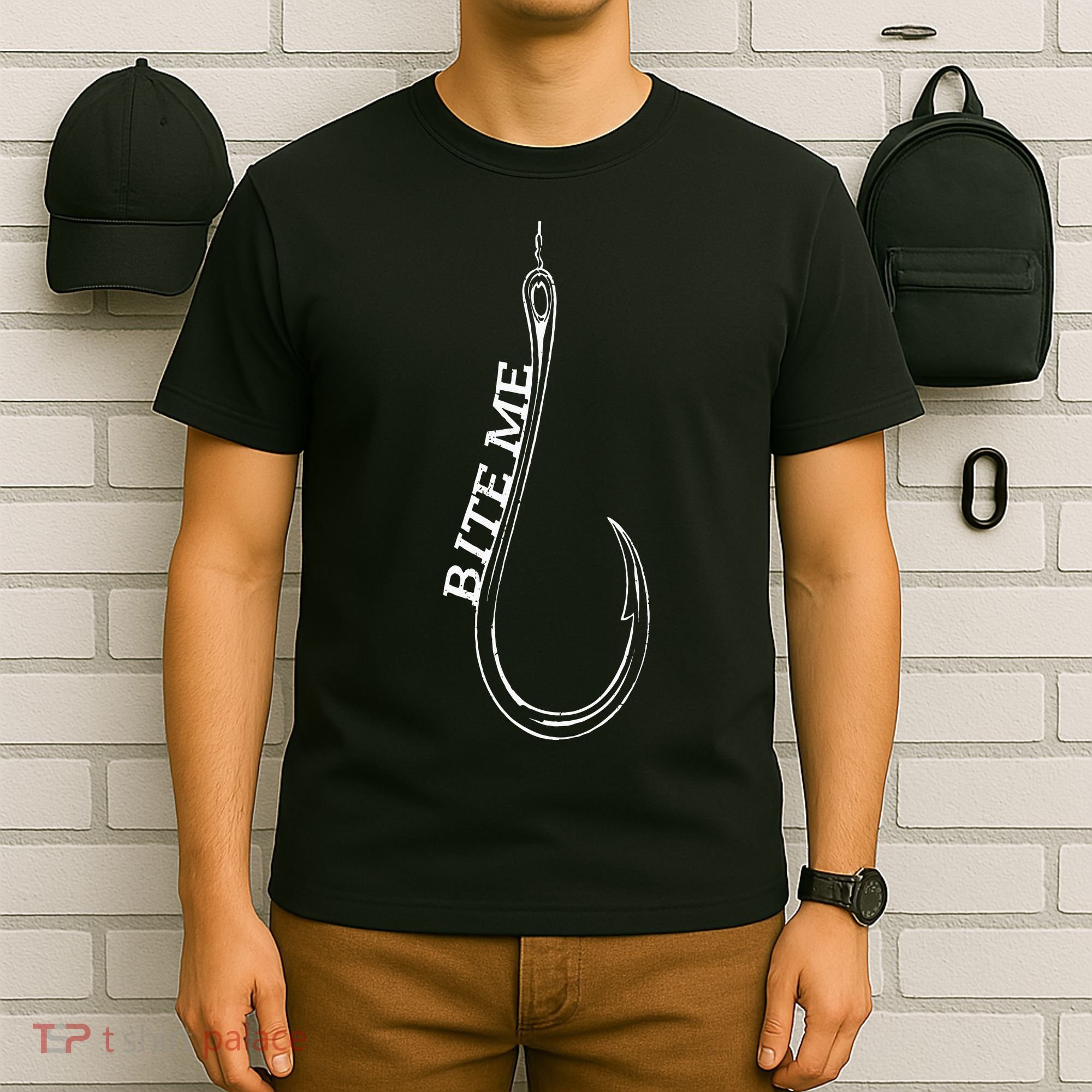 Fishing Lovers Bite Me Fisherman Funny Fishing Gift T-Shirt