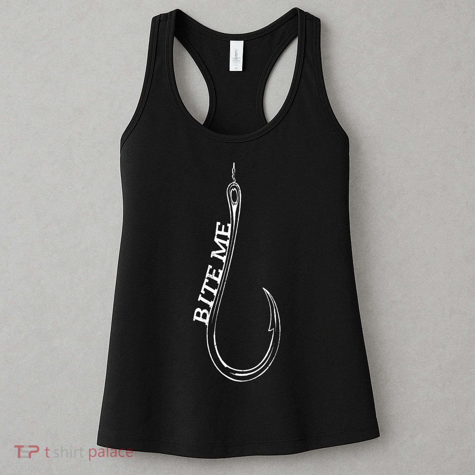 Fishing Lovers Bite Me Fisherman Funny Fishing Gift Women's Tank Top