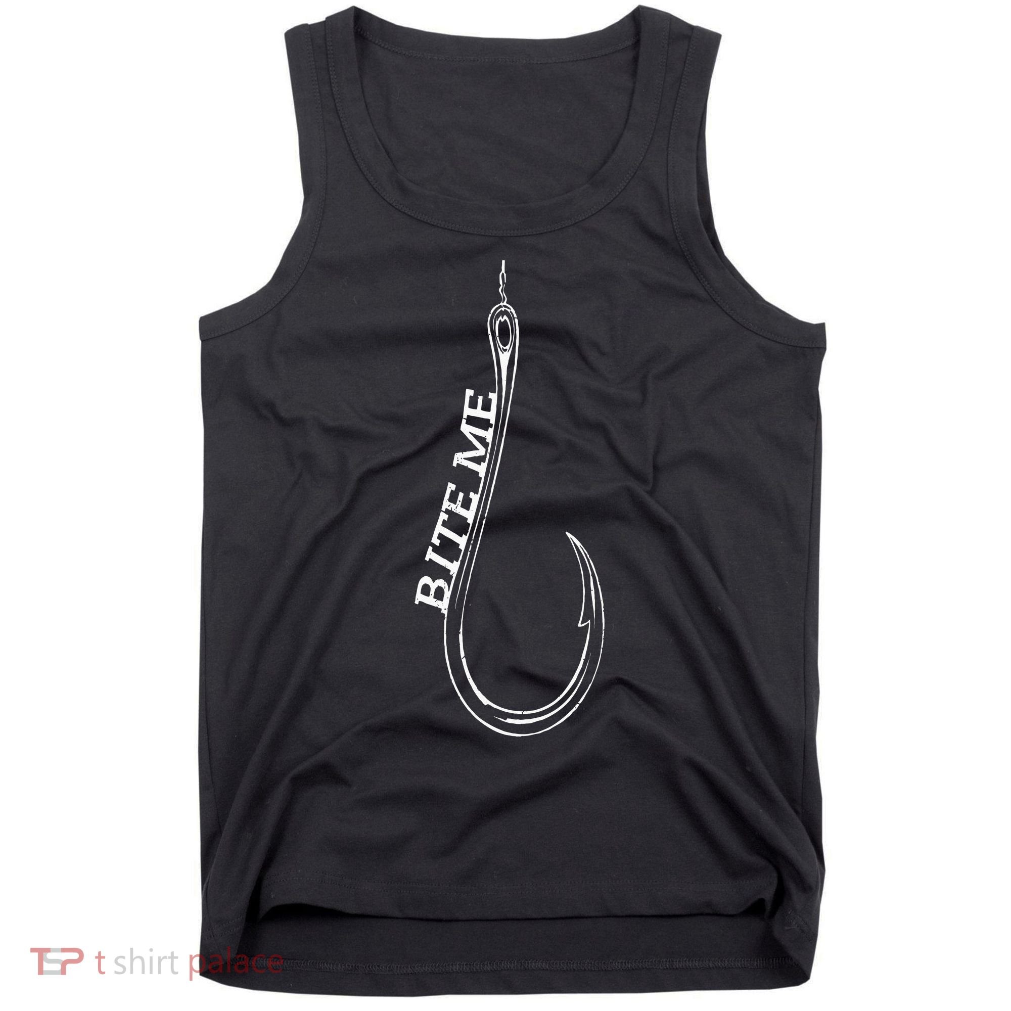 Fishing Lovers Bite Me Fisherman Funny Fishing Gift Tank Top