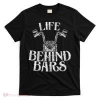 Funny Life Behind Bars Distressed Motorcycle T-Shirt thumb 0