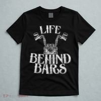 Funny Life Behind Bars Distressed Motorcycle T-Shirt thumb 5