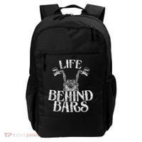 Funny Life Behind Bars Distressed Motorcycle Backpack thumb 0