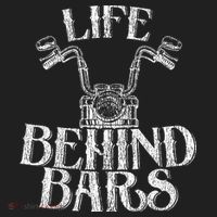 Funny Life Behind Bars Distressed Motorcycle Beanie thumb 2