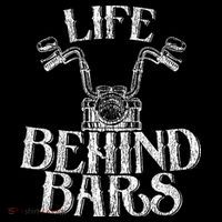 Funny Life Behind Bars Distressed Motorcycle Coaster thumb 2