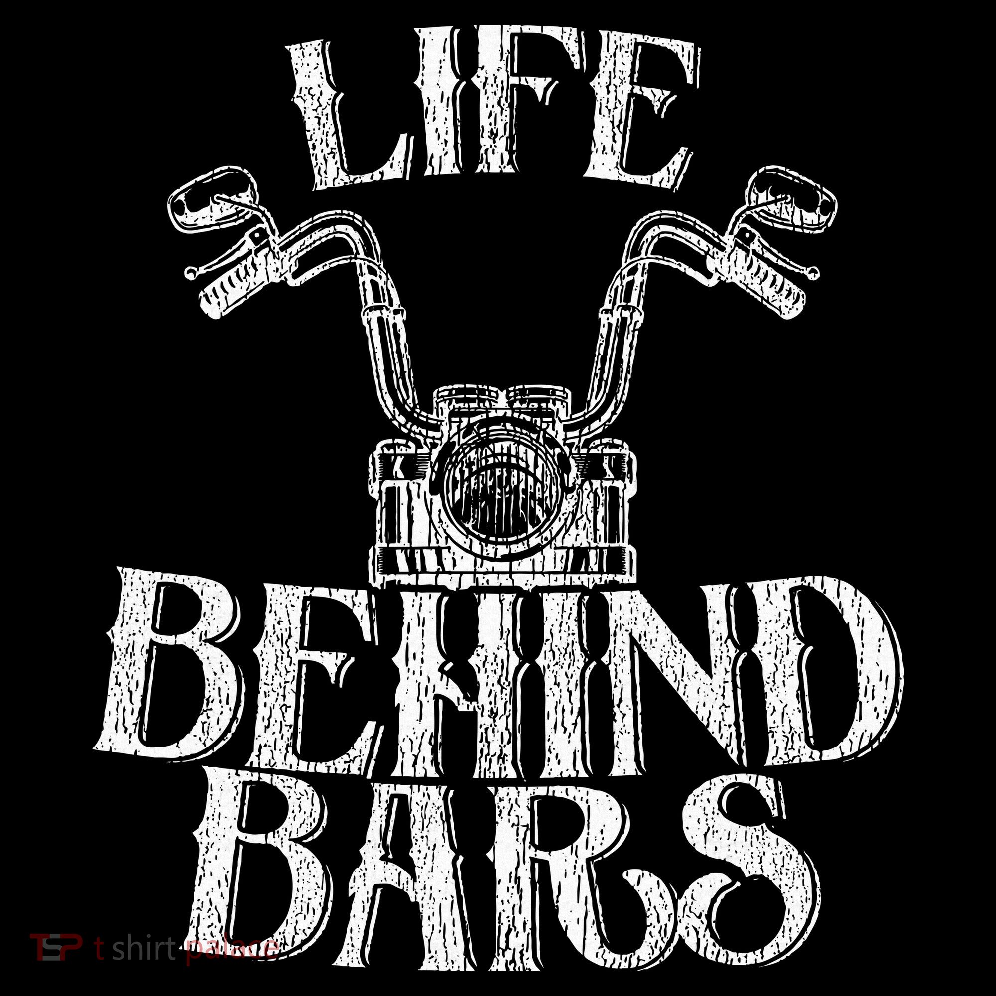 Funny Life Behind Bars Distressed Motorcycle Women's Tank Top