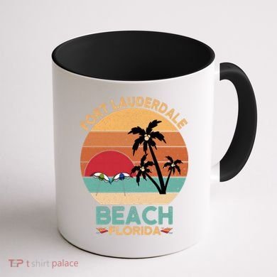 Fort Lauderdale Beach Florida Sunset Coffee Mug back