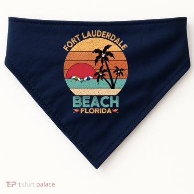 Fort Lauderdale Beach Florida Sunset USA-Made Doggie Bandana
