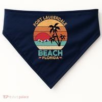 Fort Lauderdale Beach Florida Sunset USA-Made Doggie Bandana thumb 0
