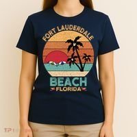Fort Lauderdale Beach Florida Sunset T-Shirt thumb 4