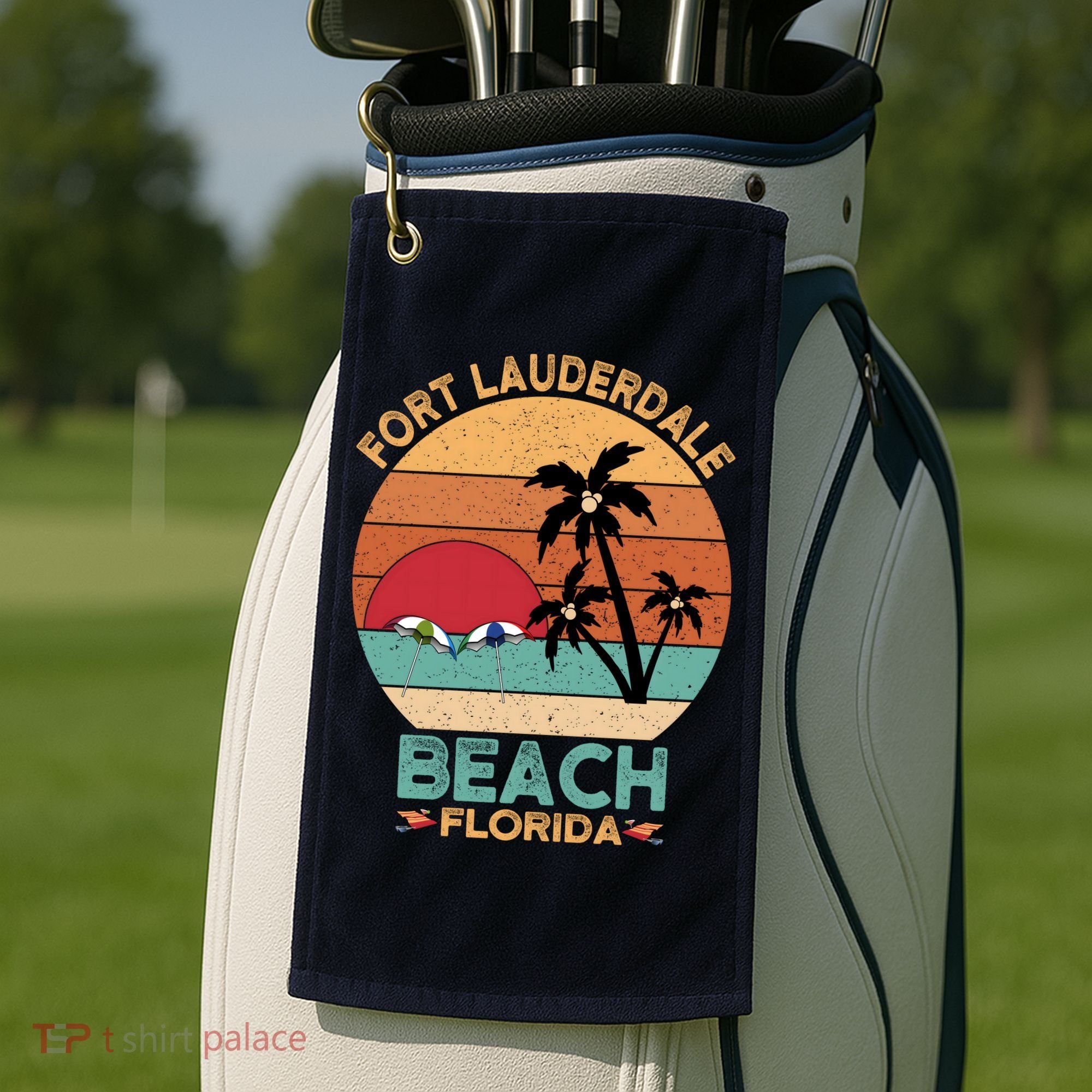 Fort Lauderdale Beach Florida Sunset Golf Towel