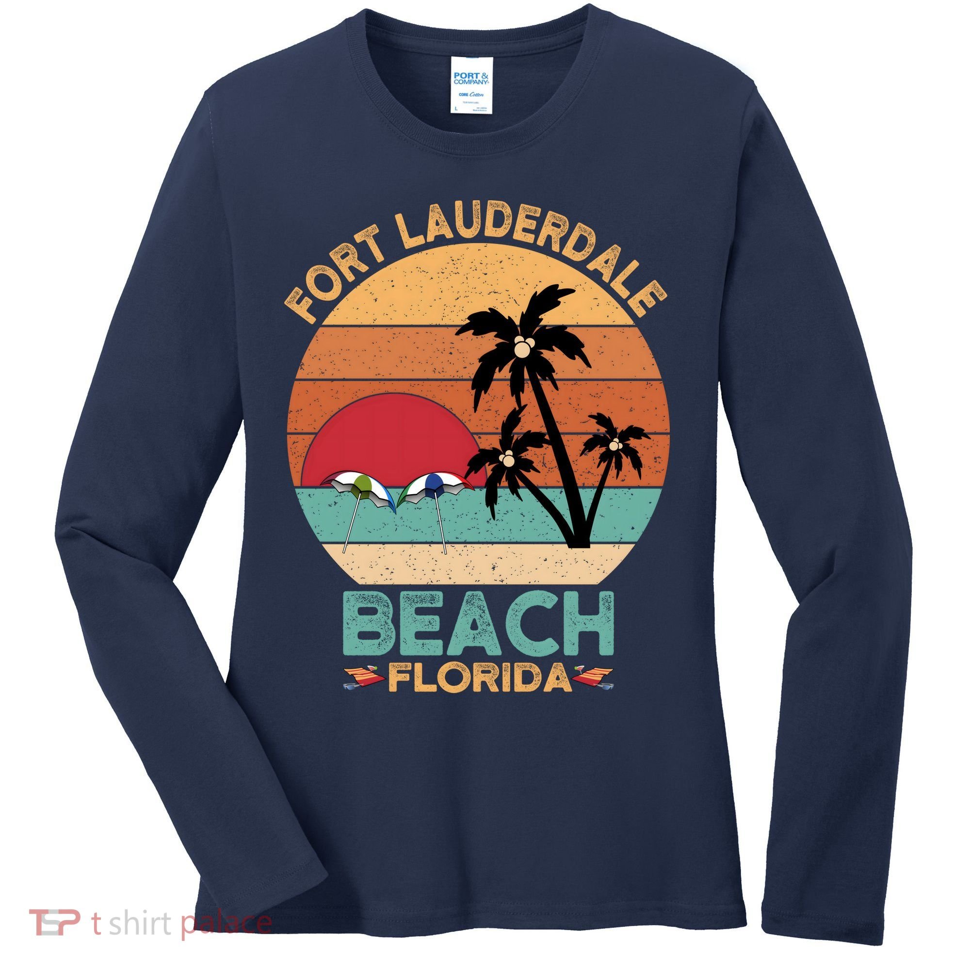 Fort Lauderdale Beach Florida Sunset Women's Long Sleeve Shirt