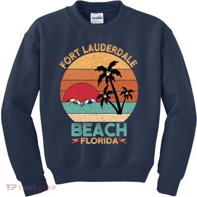 Fort Lauderdale Beach Florida Sunset Kids Sweatshirt