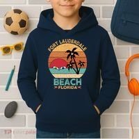 Fort Lauderdale Beach Florida Sunset Kids Hoodie thumb 2