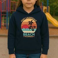 Fort Lauderdale Beach Florida Sunset Kids Hoodie thumb 3