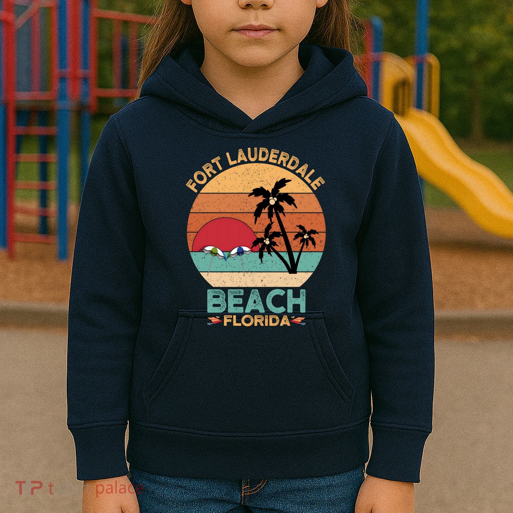 Fort Lauderdale Beach Florida Sunset Kids Hoodie