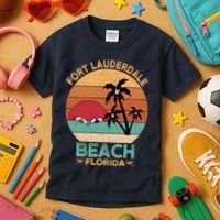 Fort Lauderdale Beach Florida Sunset Kids T-Shirt thumb 3