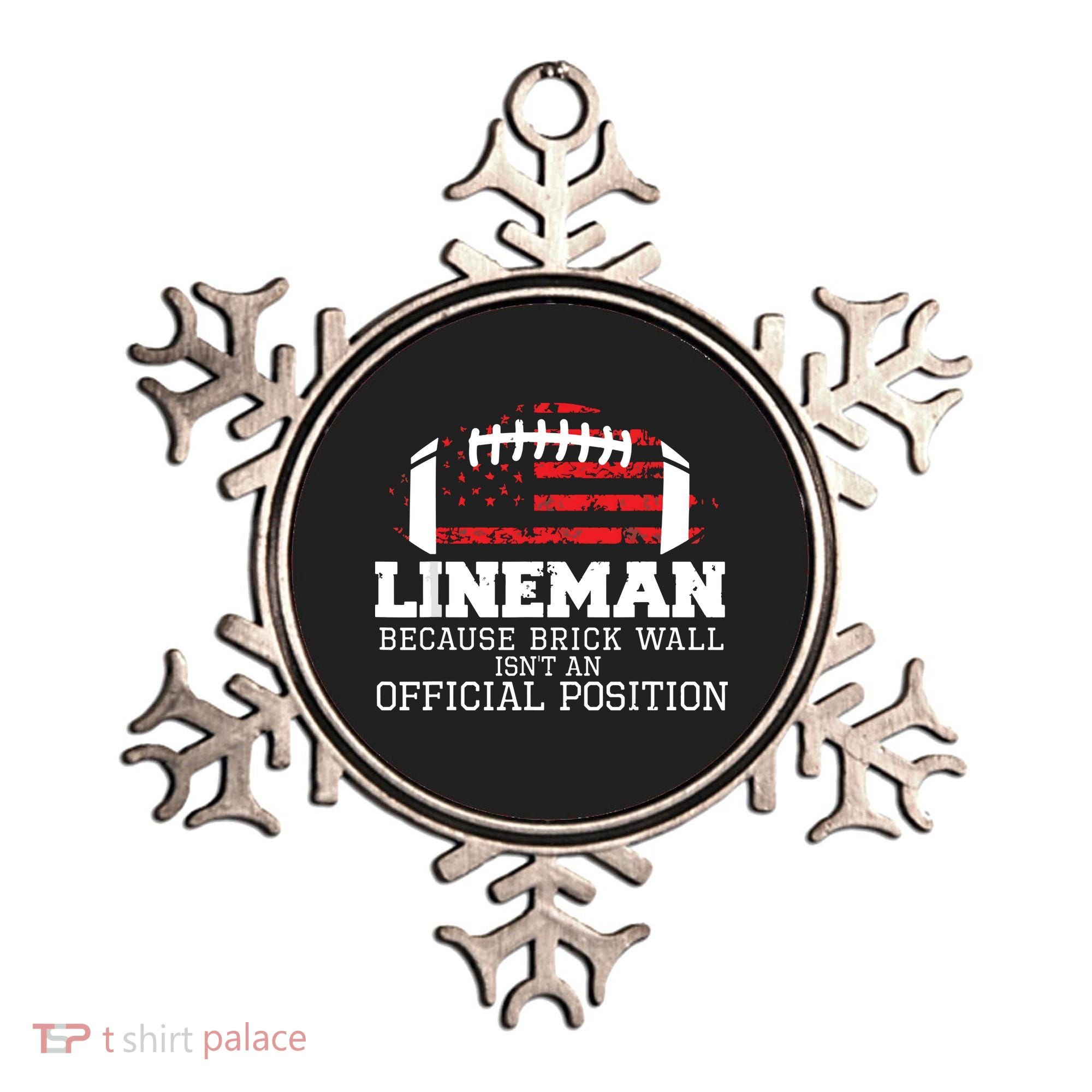 Football Lineman Because Brick Wall OLine DLine Lineman Ornament