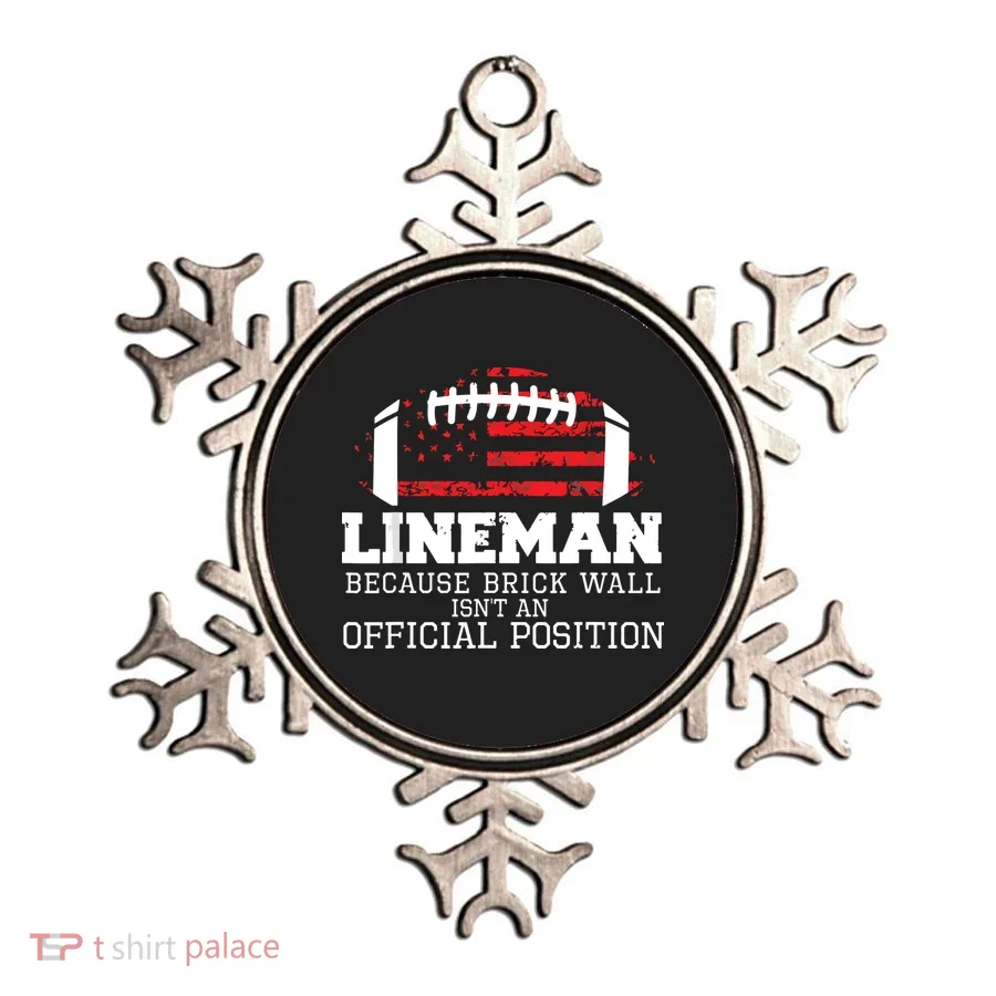 Football Lineman Because Brick Wall OLine DLine Lineman Ornament