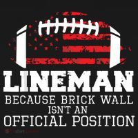 Football Lineman Because Brick Wall OLine DLine Lineman Ornament thumb 1