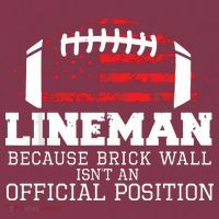 Football Lineman Because Brick Wall OLine DLine Lineman 16oz Travel Tumbler thumb 2