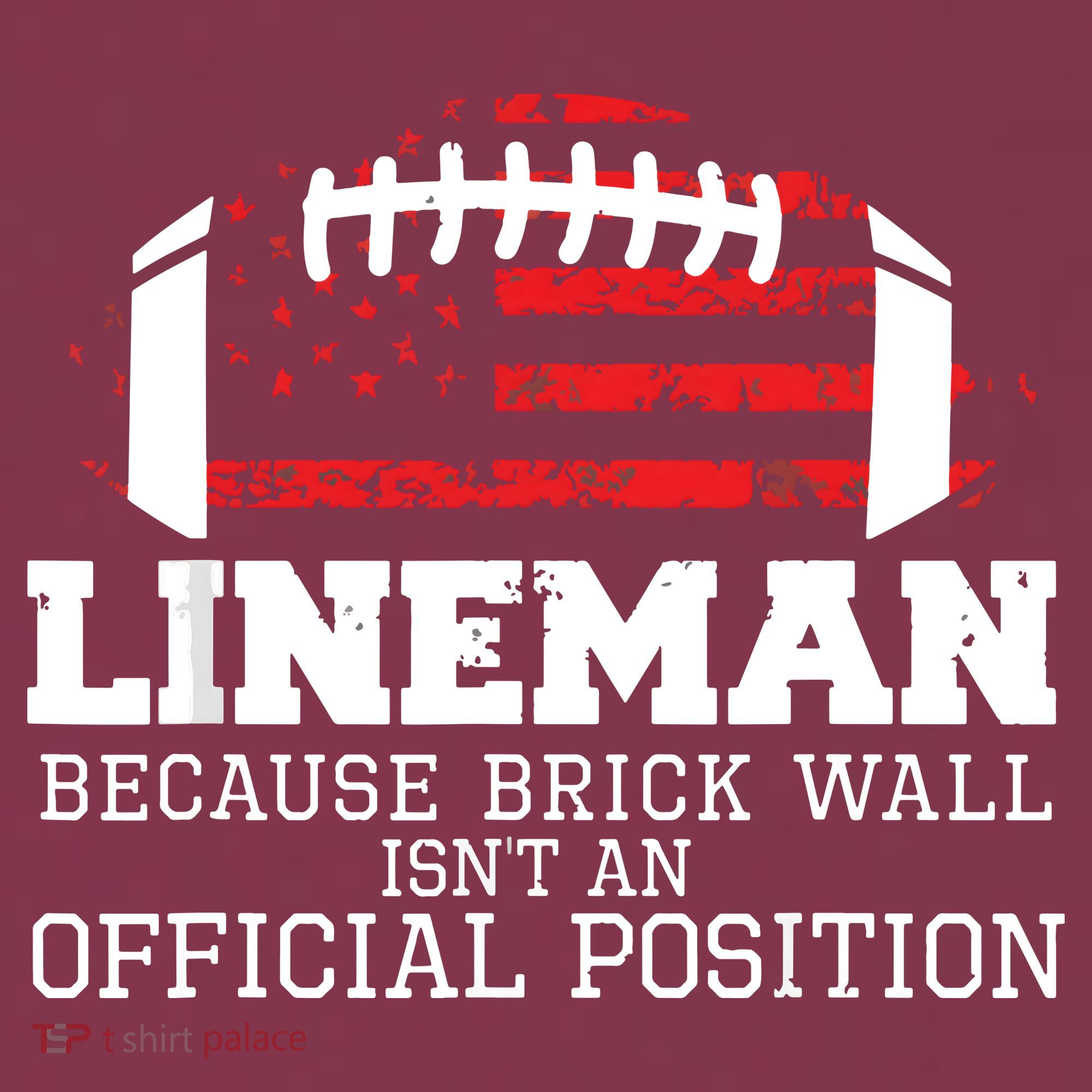 Football Lineman Because Brick Wall OLine DLine Lineman 16oz Travel Tumbler